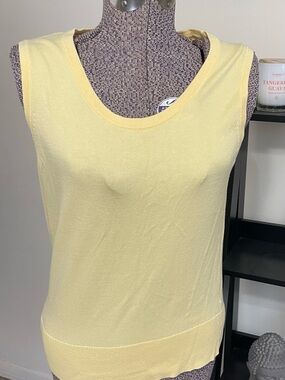 Talbots Soft Lemon Scoop Neck Tank